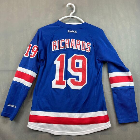 Reebok NHL Rangers Jersey Women Small Blue Lace-Up Richards #19 Licensed Casual - Picture 10 of 12